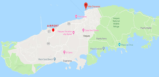 Map of Isla de Vieques